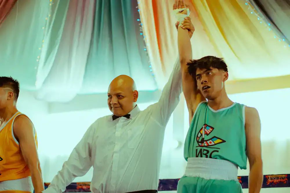 Season 3 champion celebrating on stage